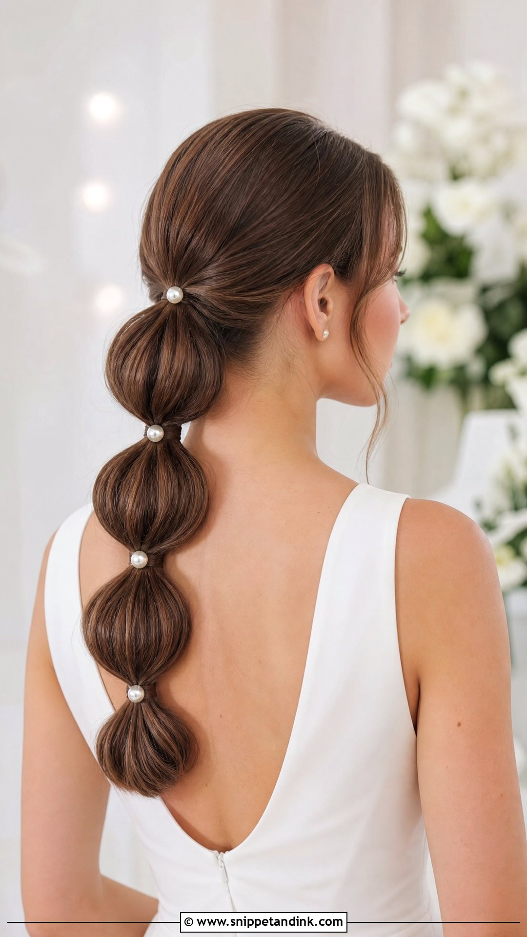 Bubble Ponytail Wedding Hairstyle - Snippet and Ink - 30 Elegant Ponytail Wedding Hairstyles