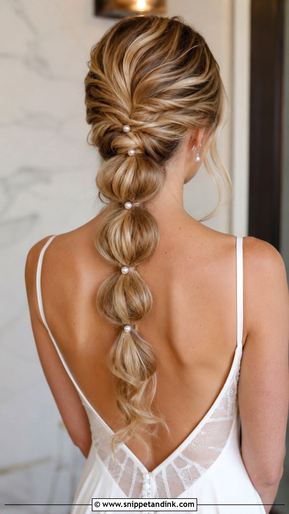 Bubble Ponytail Wedding Hairstyle - Snippet and Ink - 25 Cute Wedding Hairstyles