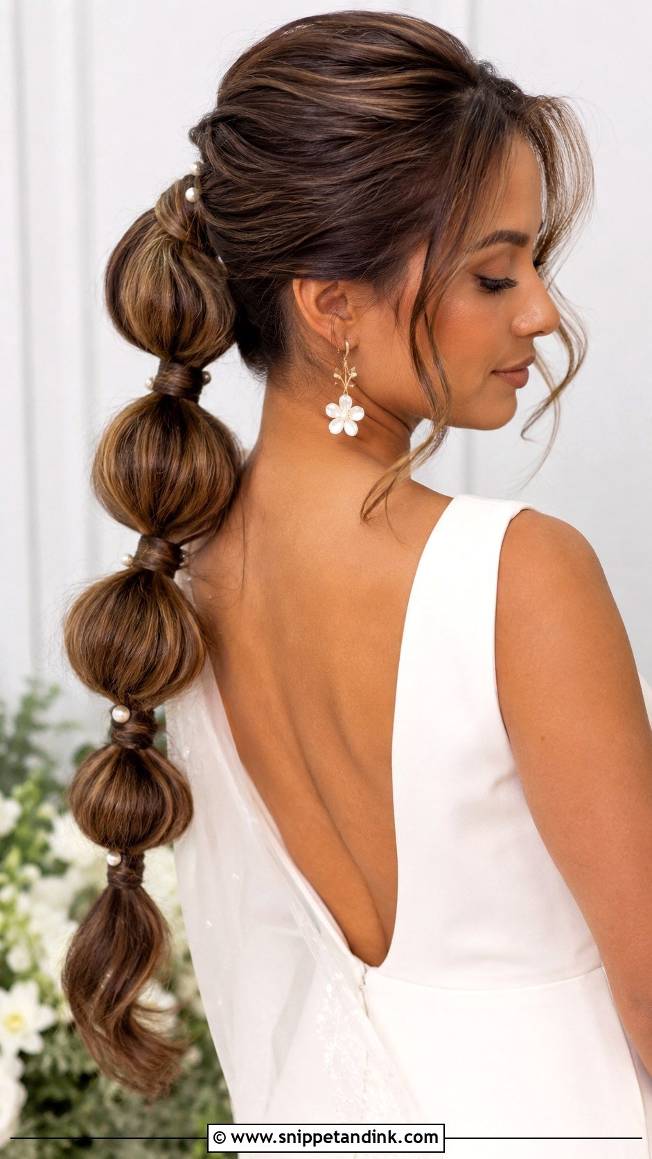 Bubble Ponytail Wedding Hairstyle For Long Hair - Snippet and Ink - 15 Long Hairstyles for a Wedding