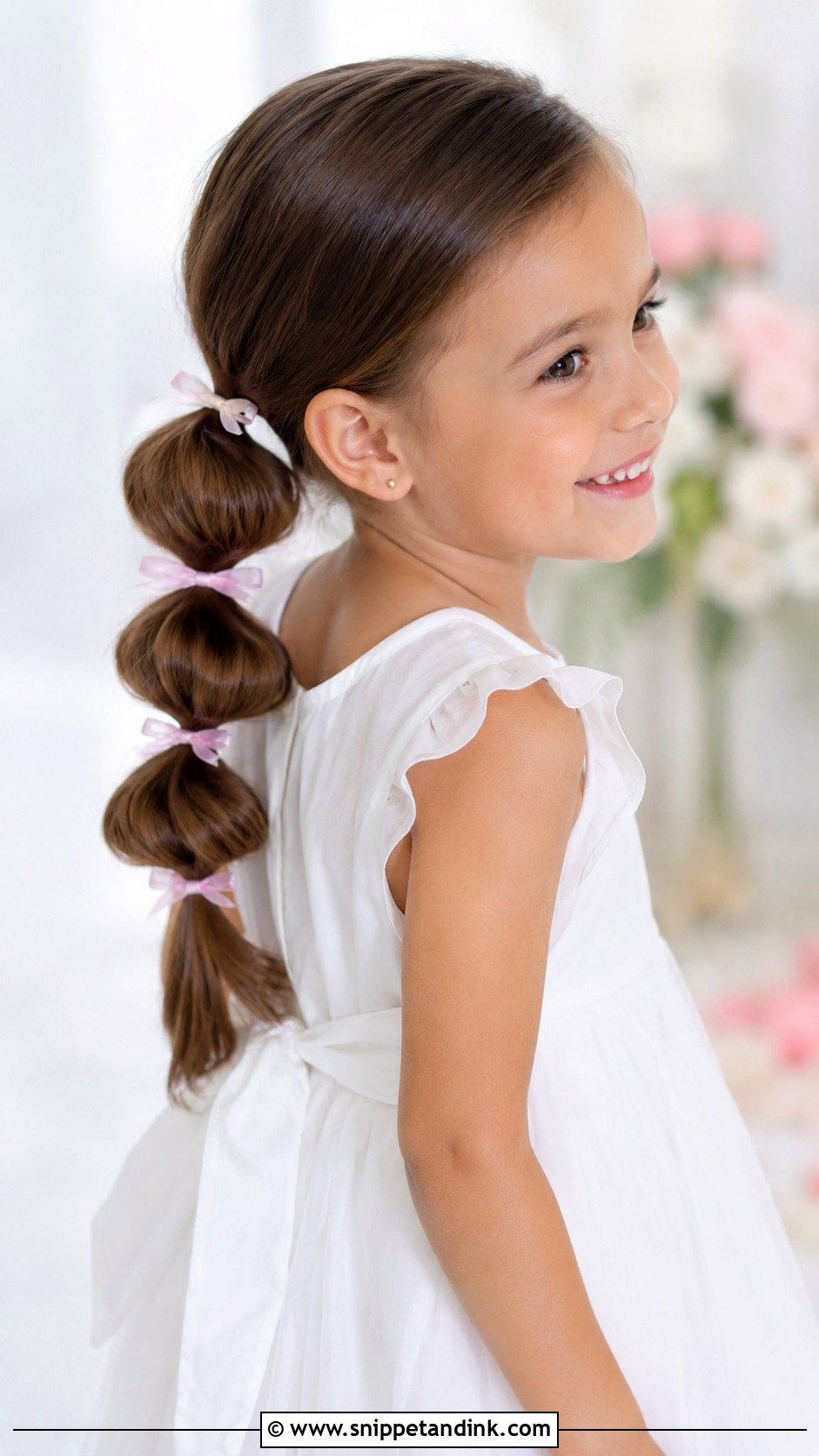 Bubble Ponytail With Ribbons - Snippet and Ink - 25 Hairstyle for Girls Wedding Ideas