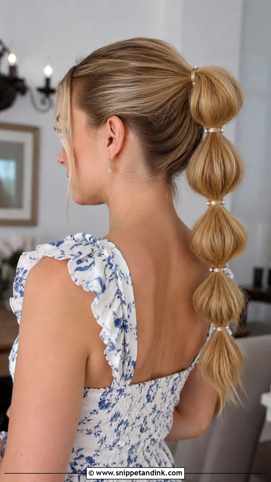 Bubble Ponytail for Engagement - Snippet and Ink - 20 Simple Hairstyle for Engagement Ideas