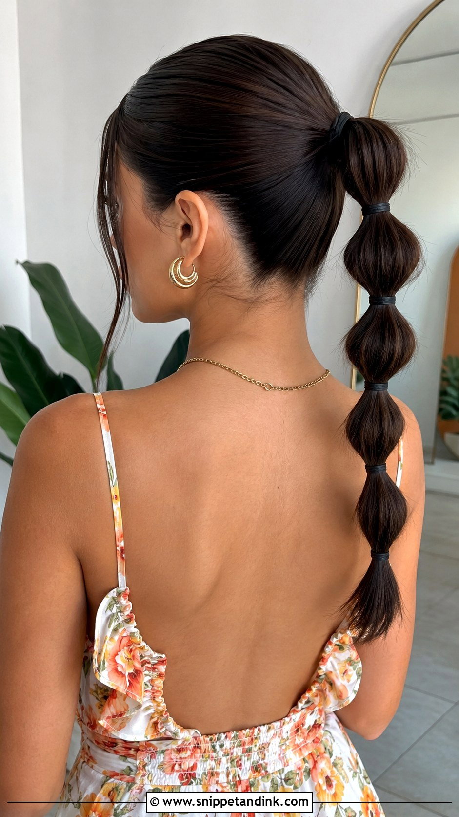 Bubble Ponytail for Long Hair - Snippet and Ink - 25 Summer Wedding Guest Hair Ideas