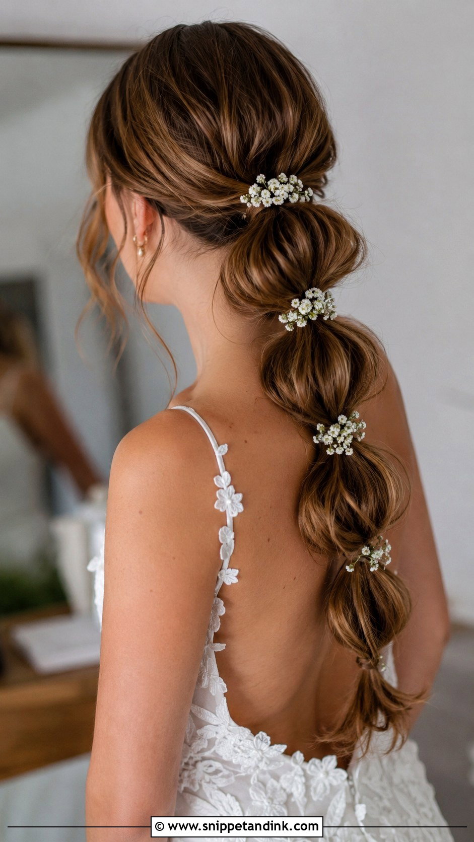 Bubble Ponytail for Long Hair - Snippet and Ink - 20 Beach Wedding Hairstyles for Long Hair