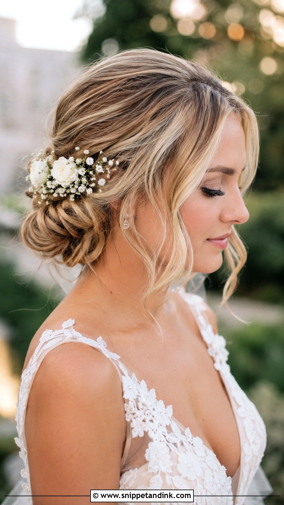 Bun Wedding Hair With Flowers - Snippet and Ink - 15 Hair Buns for Wedding