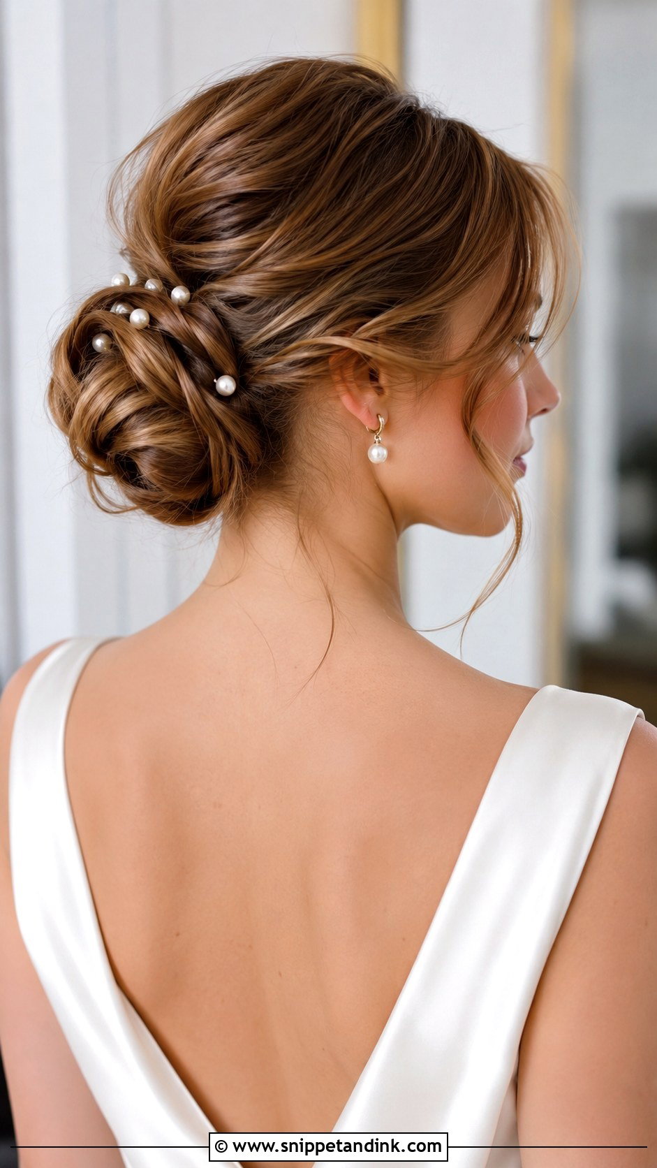 Bun Wedding Hair With Pearls - Snippet and Ink - 15 Hair Buns for Wedding