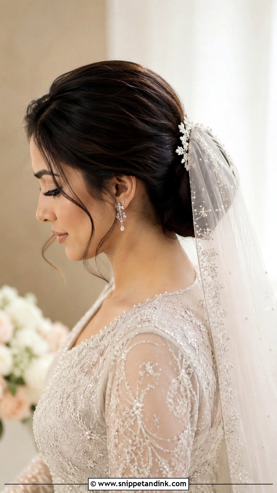 Bun Wedding Hair With Veil - Snippet and Ink - 15 Simple Bun Wedding Hair Ideas