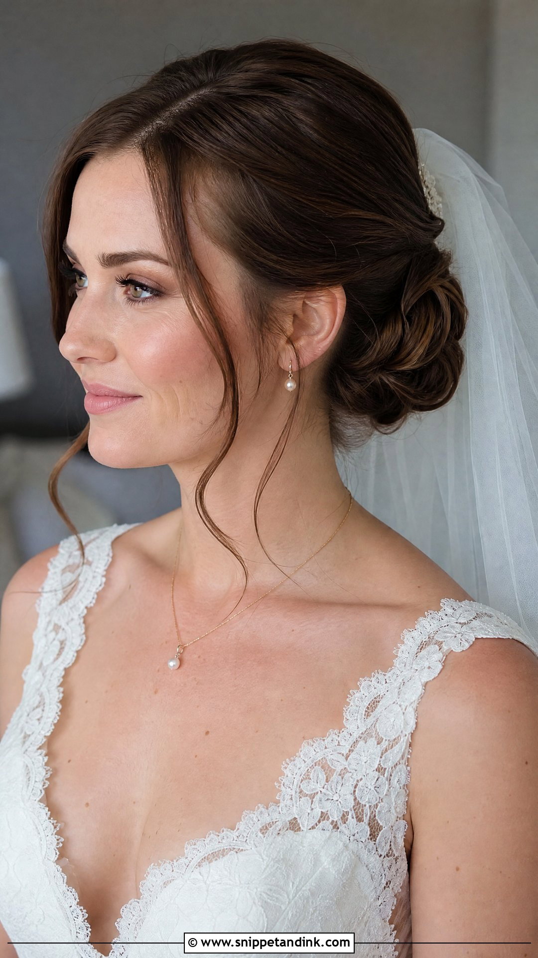 Bun Wedding Hairstyle With Veil - Snippet and Ink - 15 Buns Hairstyles Wedding