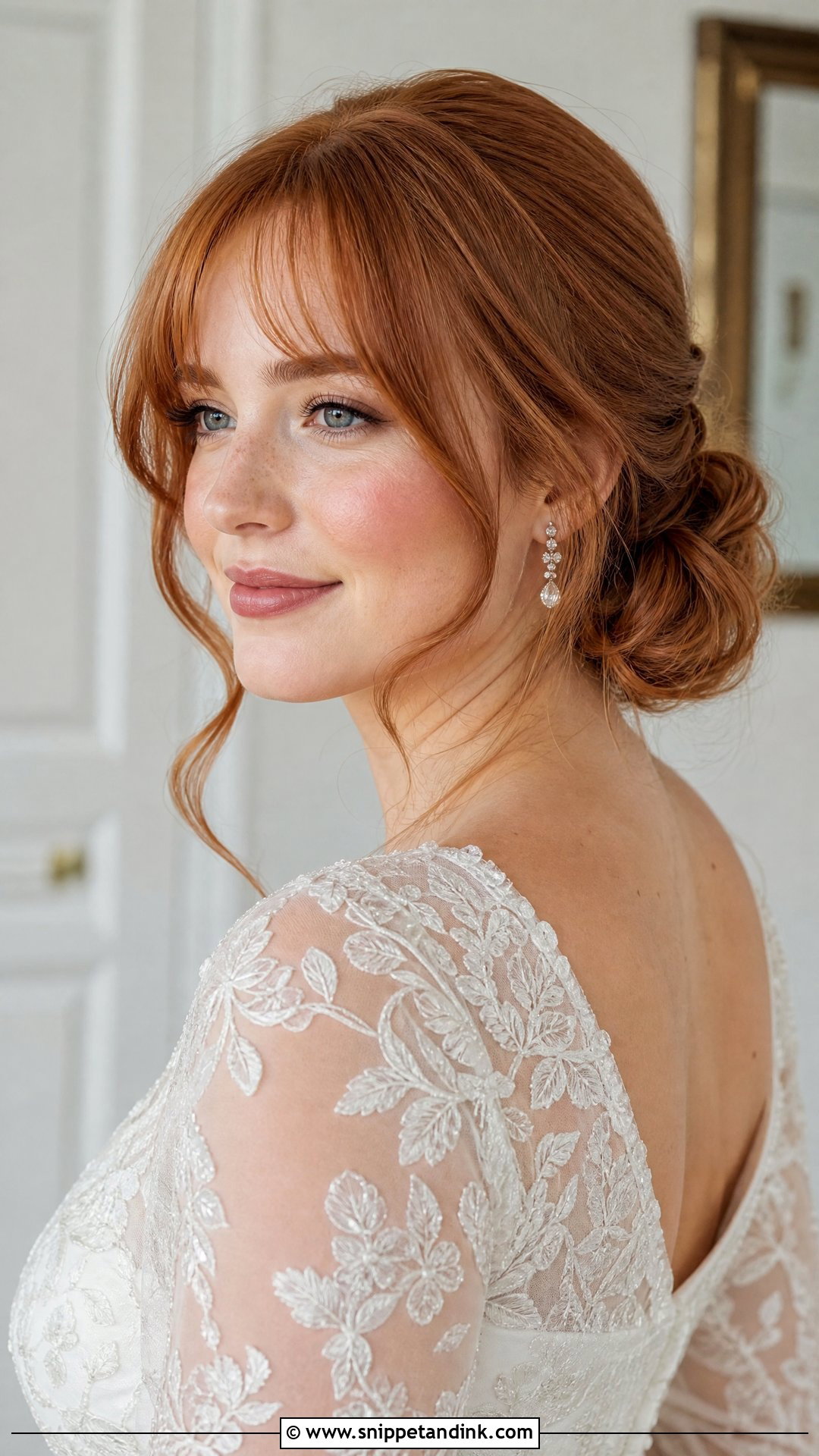 Bun Wedding Updo With Bangs - Snippet and Ink - 15 Easy Updos for Wedding