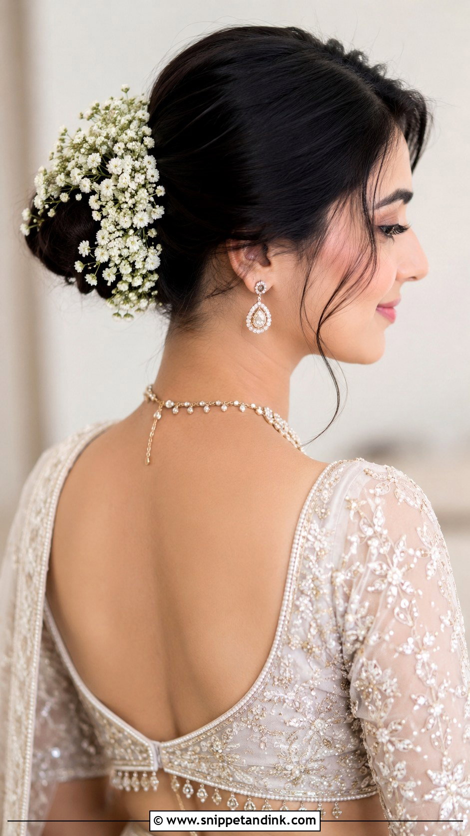 Bun With Babys Breath Bridal Juda - Snippet and Ink - 25 Bridal Juda Hairstyles