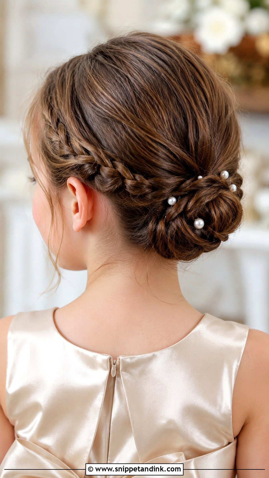 Bun With Braids For Kids Wedding - Snippet and Ink - 20 Hairstyles for Kids for Weddings