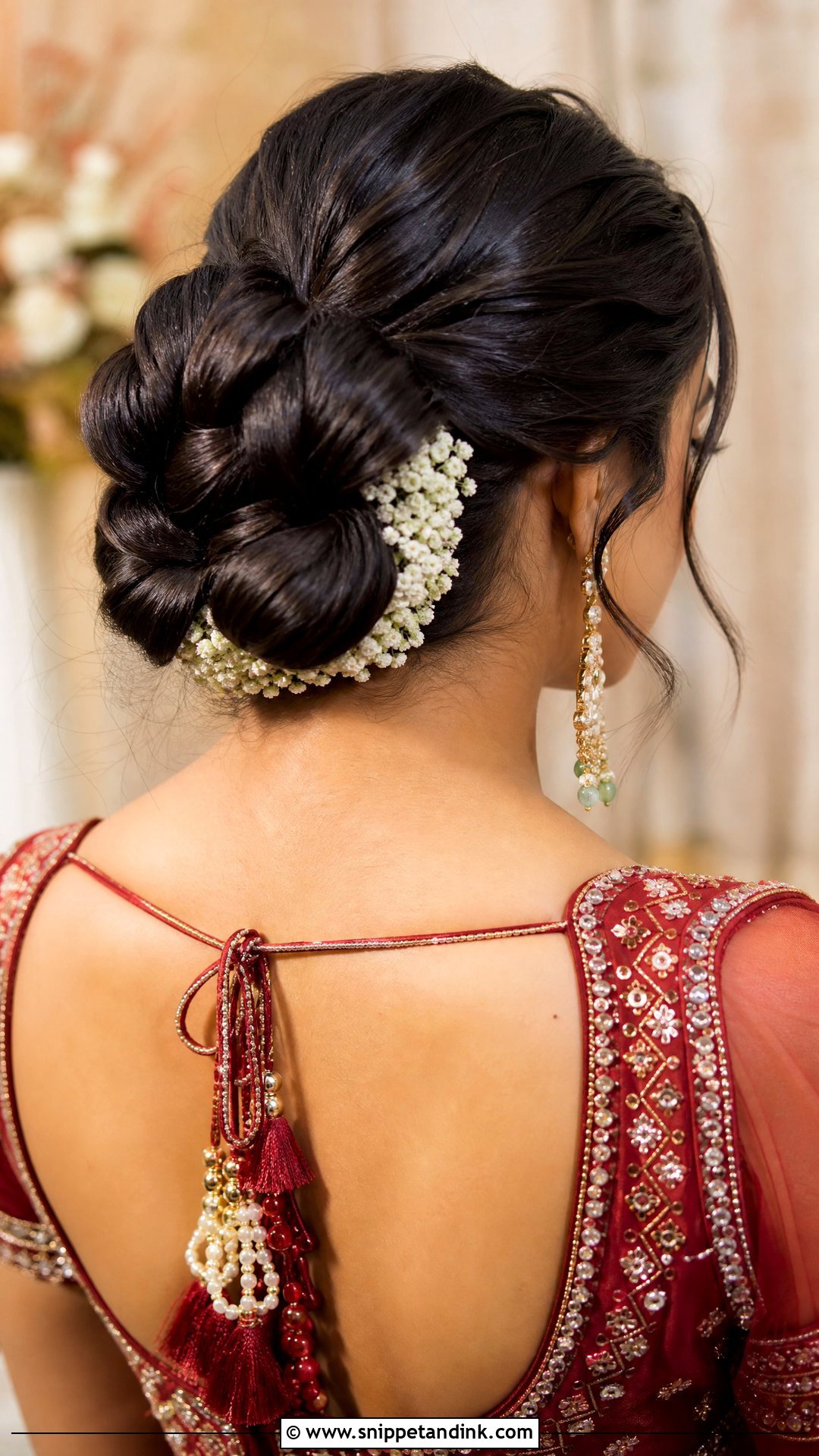 Bun With Bubble Braid - Snippet and Ink - 20 Indian Wedding Bun Hairstyle Ideas