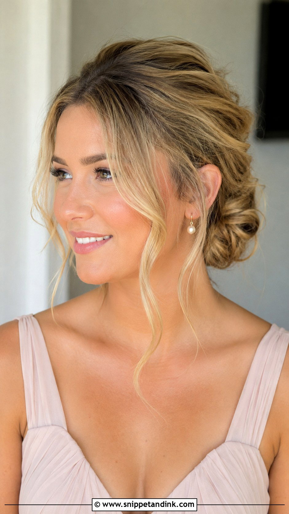 Bun With Face Framing Pieces For Wedding Guest - Snippet and Ink - 15 Hair Bun for Wedding Guest Ideas