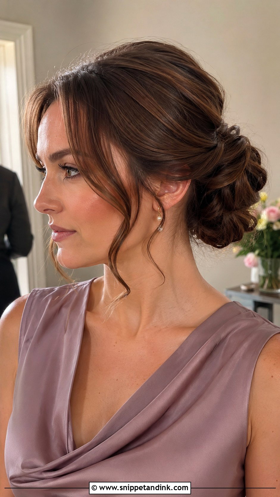 Bun With Face Framing Pieces Wedding Guest Updo - Snippet and Ink - 15 Up Hairstyles for Wedding Guest