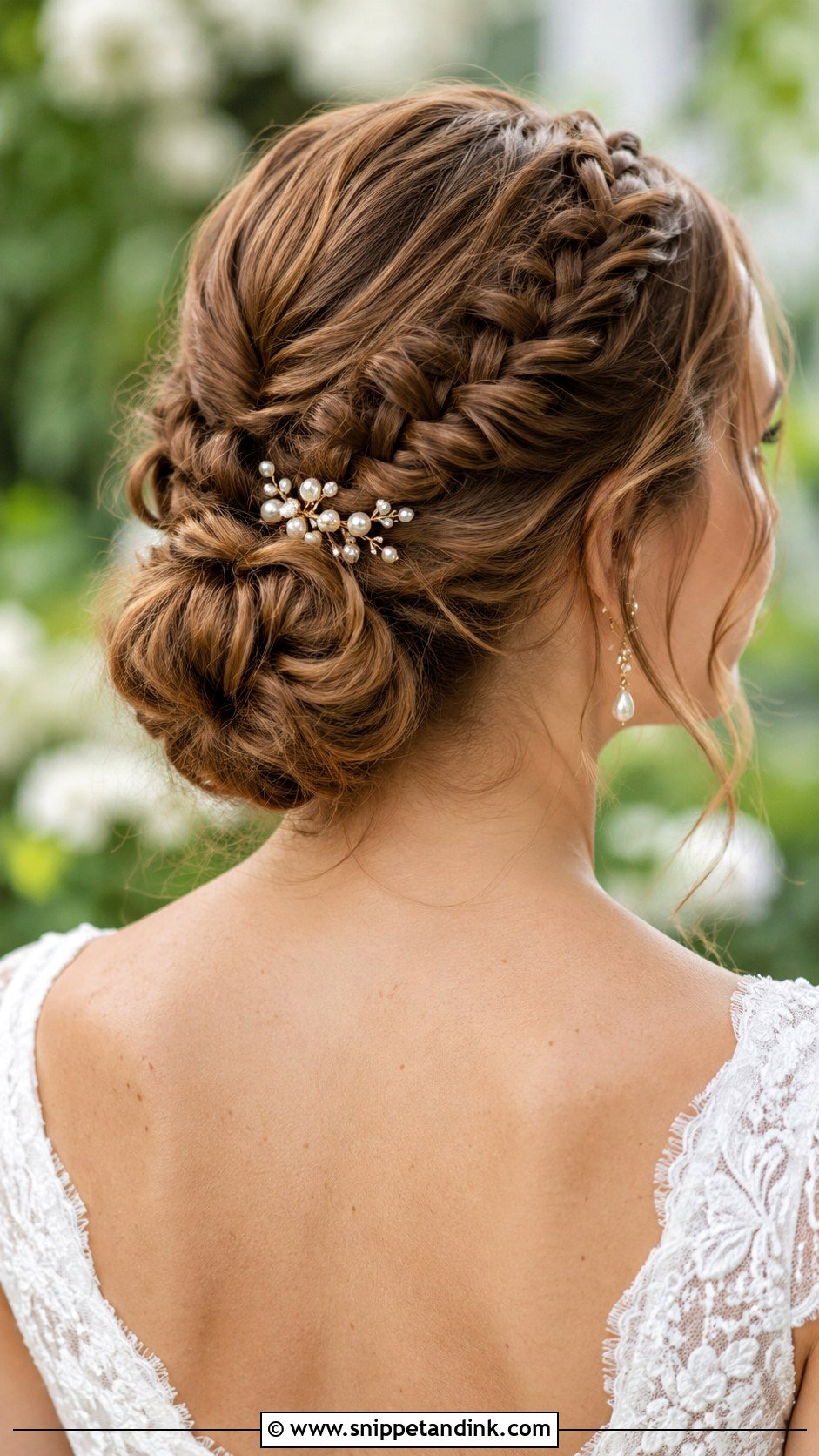 Bun With Fishtail Braid - Snippet and Ink - 35 Bun Hairstyles for Wedding