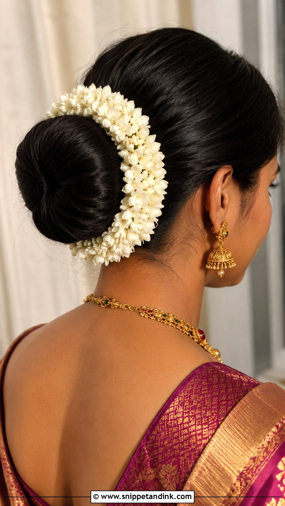 Bun With Gajra for Wedding - Snippet and Ink - 25 Hairstyle for Marriage Function Ideas