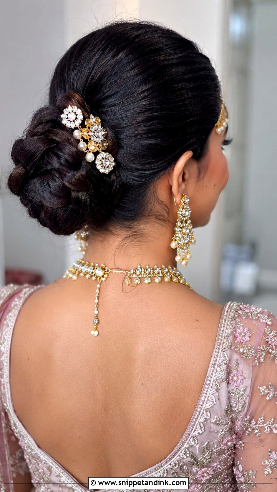Bun With Hair Accessories for Marriage Function - Snippet and Ink - 25 Hair Styles for Marriage Function