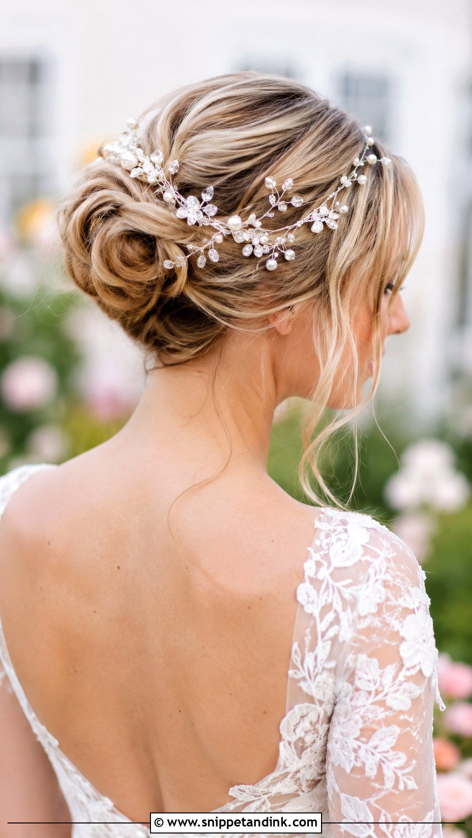 Bun With Hair Vine - Snippet and Ink - 35 Bun Hairstyles for Wedding