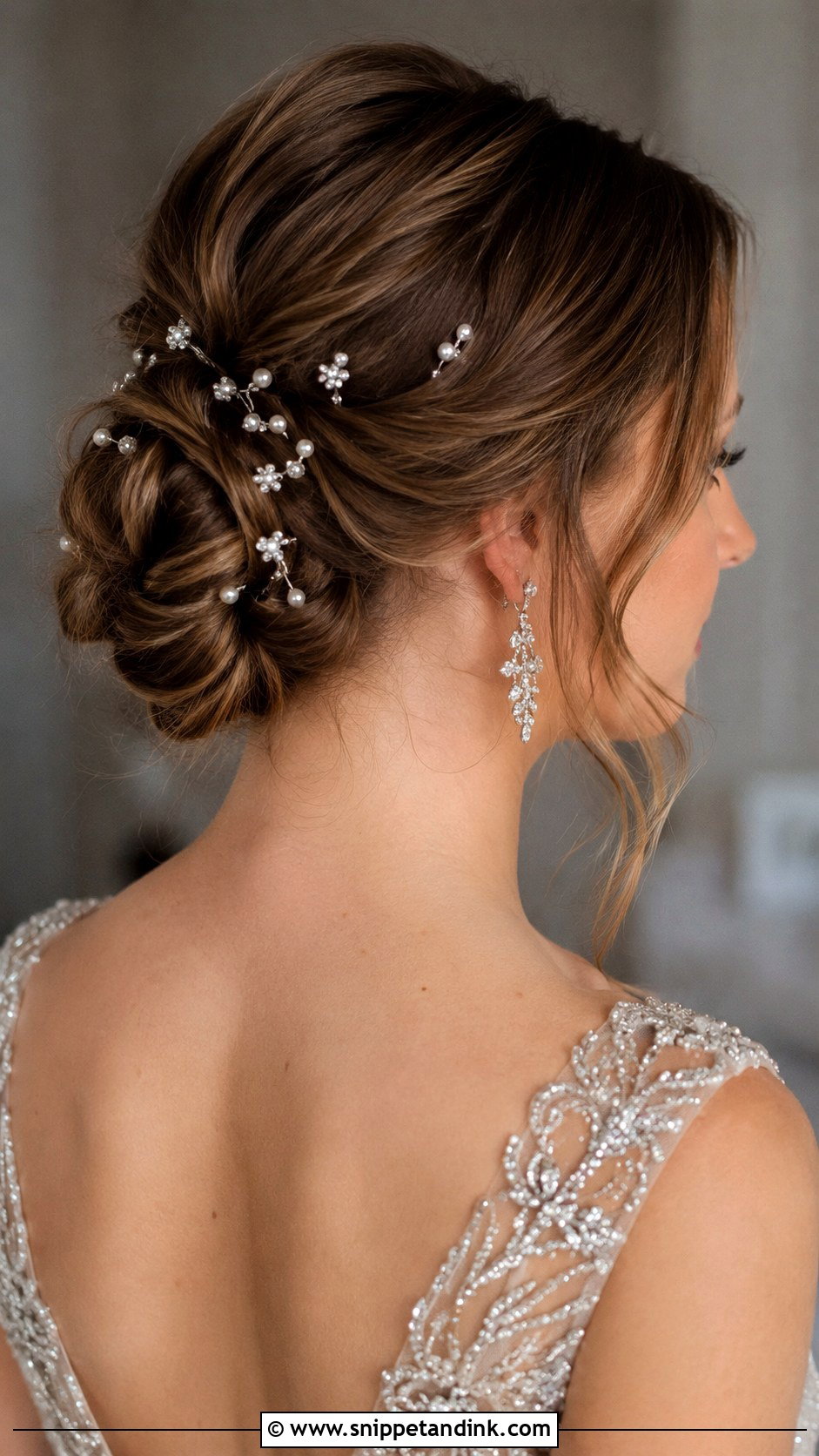 Bun With Hairpins - Snippet and Ink - 35 Bridal Bun Ideas