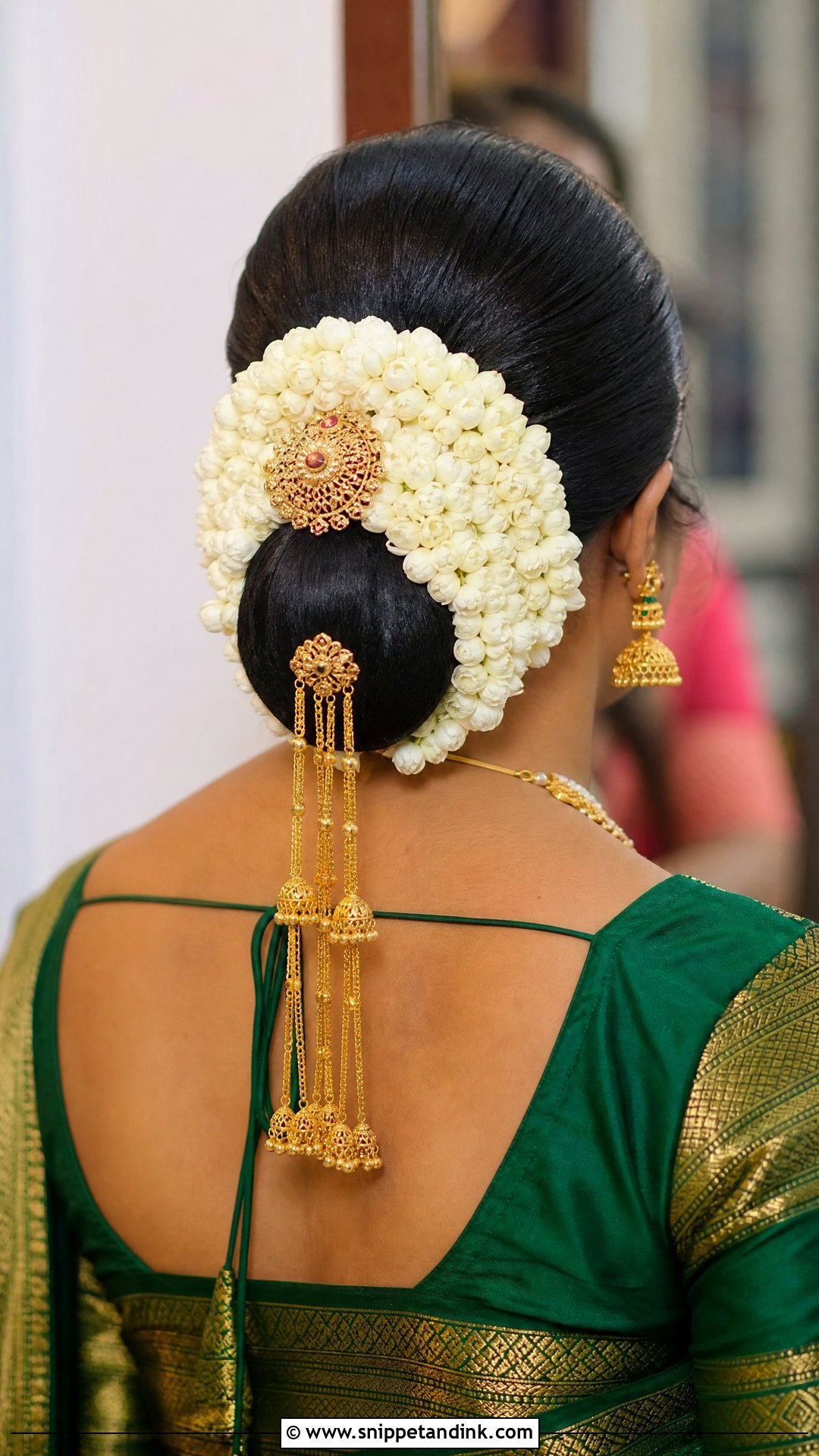 Bun With Kunjalam Tassels - Snippet and Ink - 20 Bridal Muhurtham Hairstyle Ideas