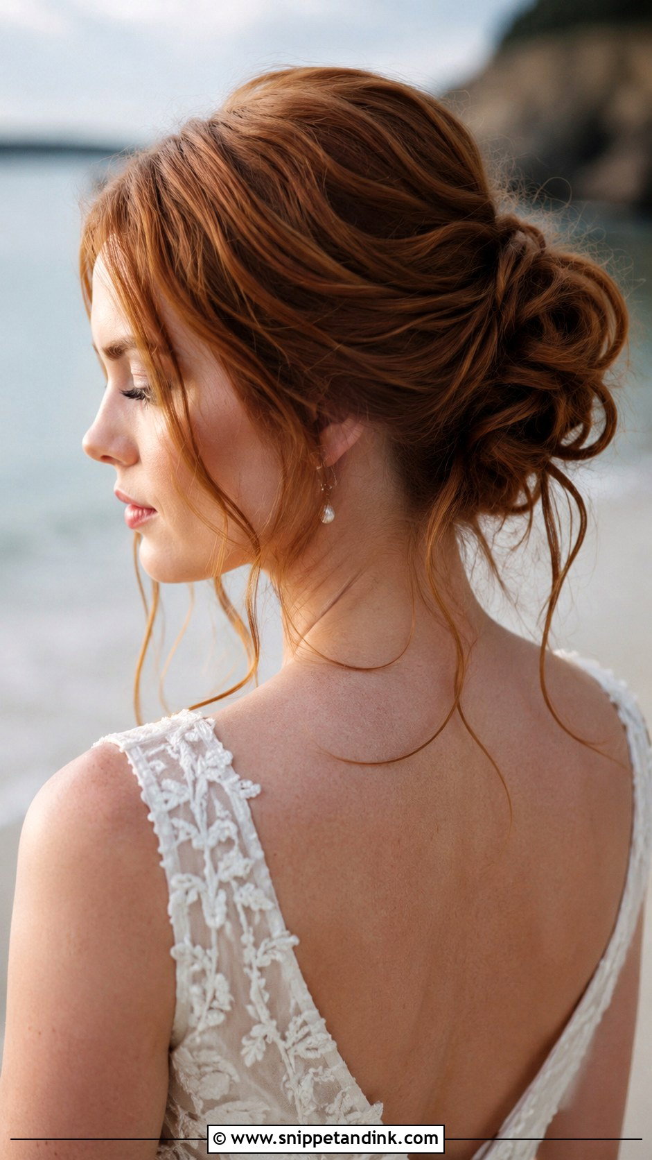 Bun With Loose Strands - Snippet and Ink - 35 Bun Hairstyles for Wedding