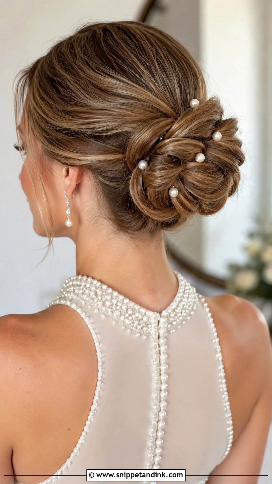 Bun With Pearl Accessories - Snippet and Ink - 35 Bun Hairstyles for Wedding
