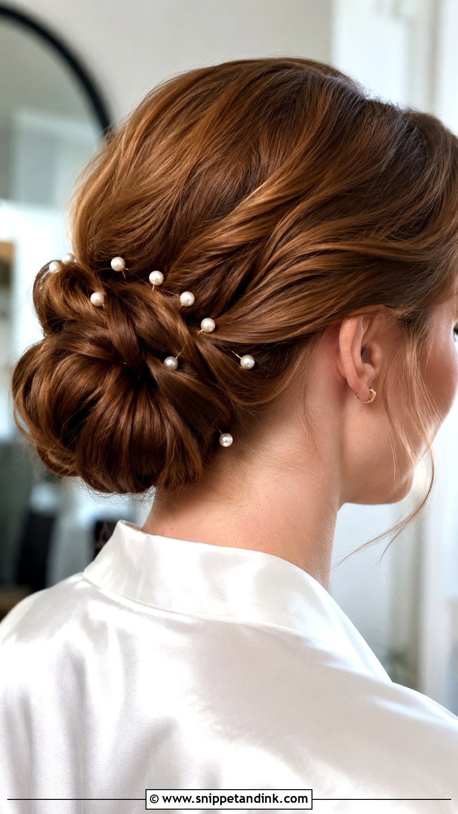 Bun With Pearl Pins Tutorial - Snippet and Ink - 15 Hair Bun Tutorial Wedding Ideas