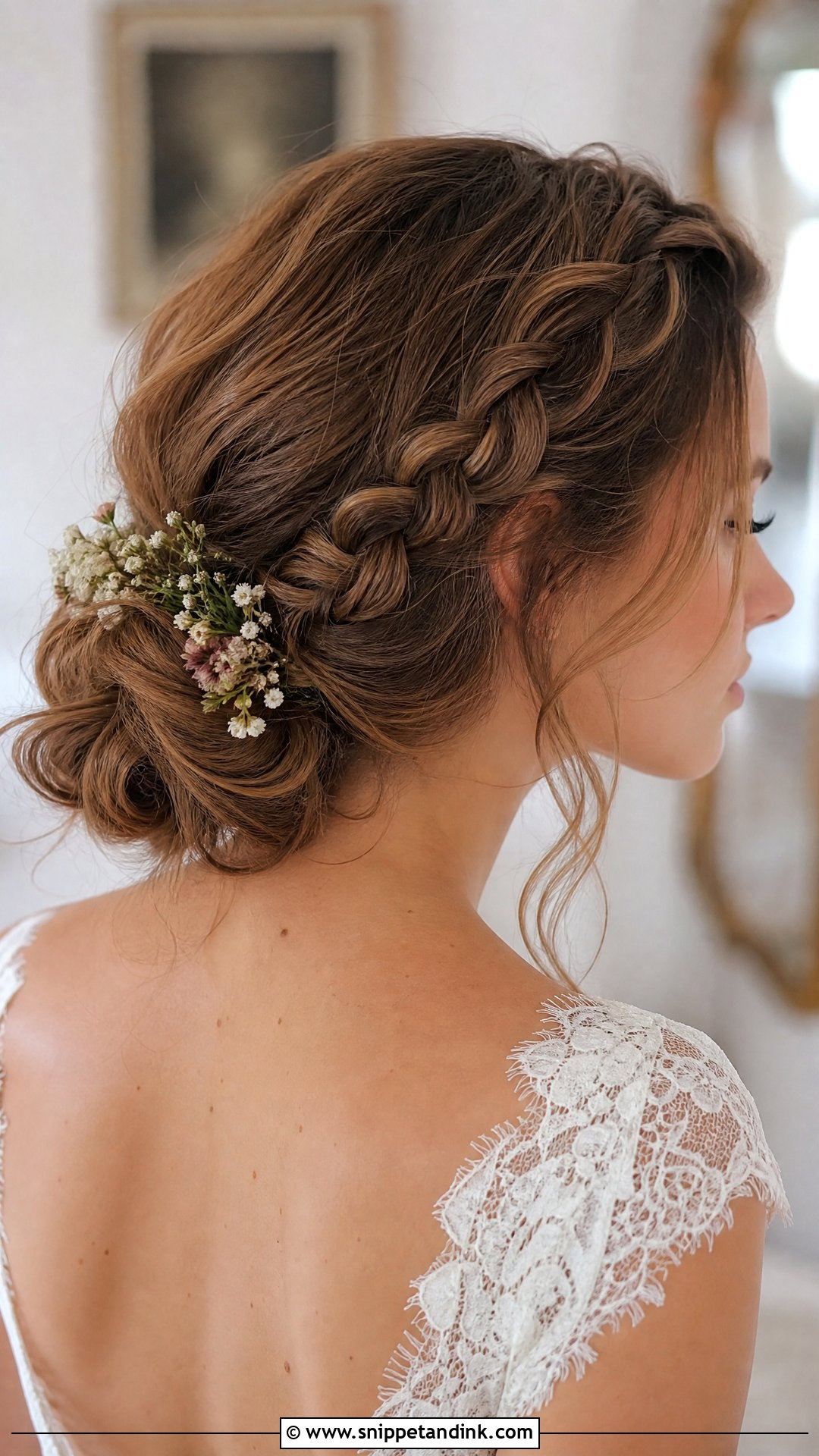 Bun With Side Braid for Wedding - Snippet and Ink - 25 Buns Hairstyles for Wedding
