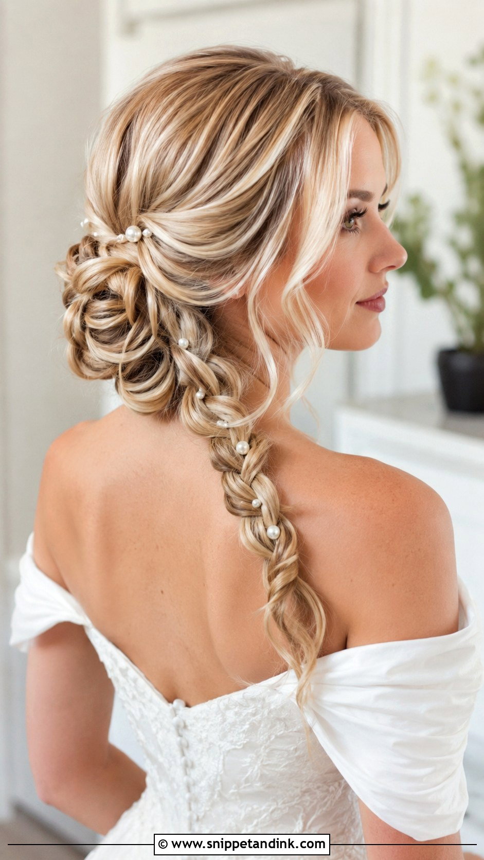Bun With Side Braid - Snippet and Ink - 20 Hair Bun Styles Wedding