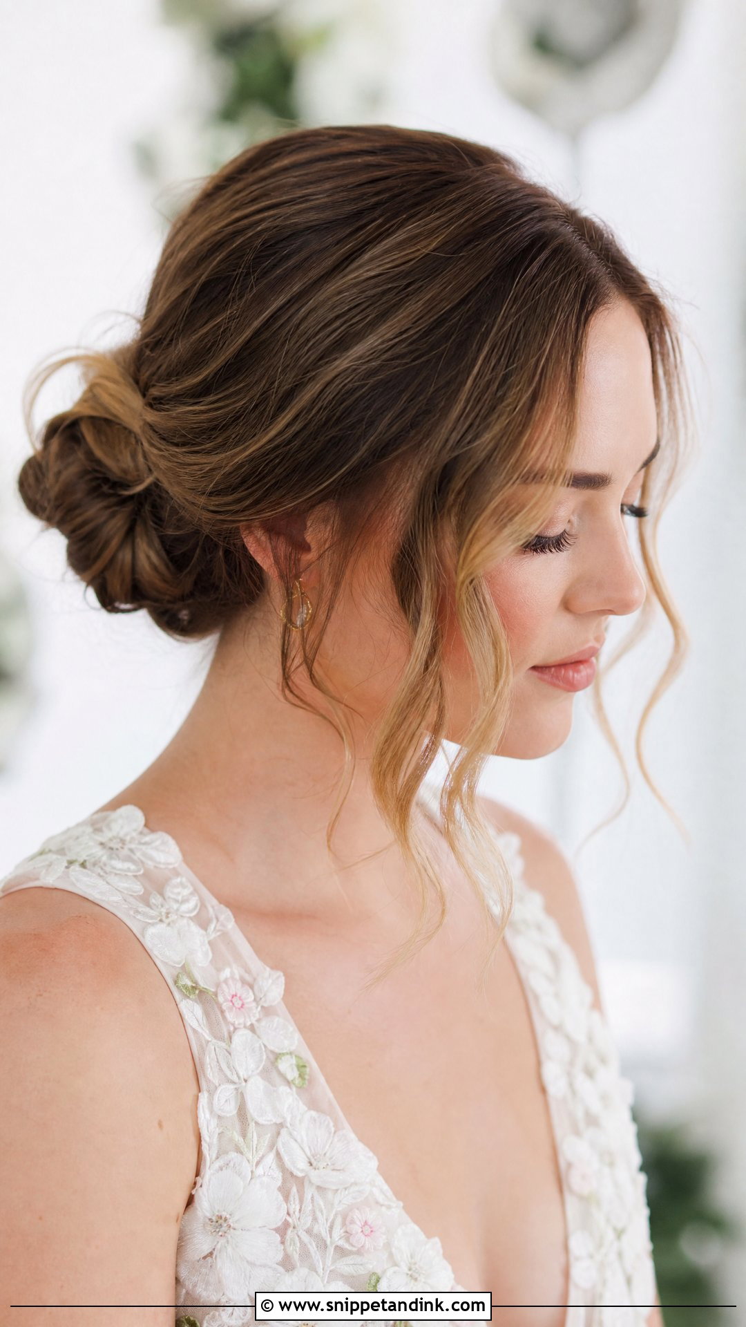 Bun With Soft Waves - Snippet and Ink - 20 Simple Bridal Bun Ideas