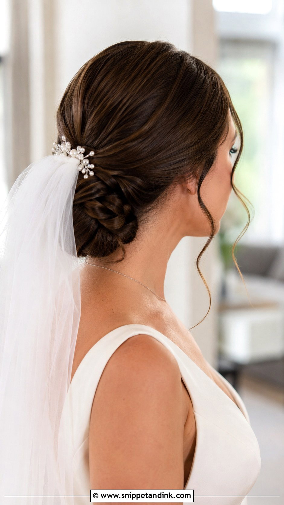 Bun With Veil Wedding Hair - Snippet and Ink - 20 Hair Up Styles for Wedding