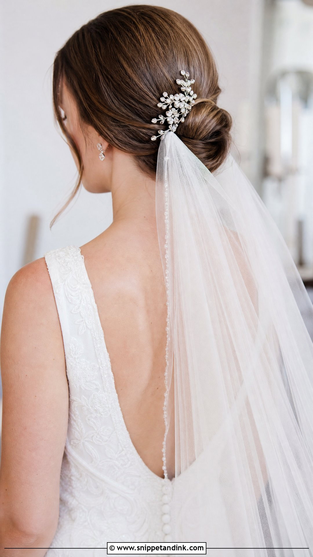 Bun With Veil for Wedding - Snippet and Ink - 20 Hair Bun for Wedding Ideas