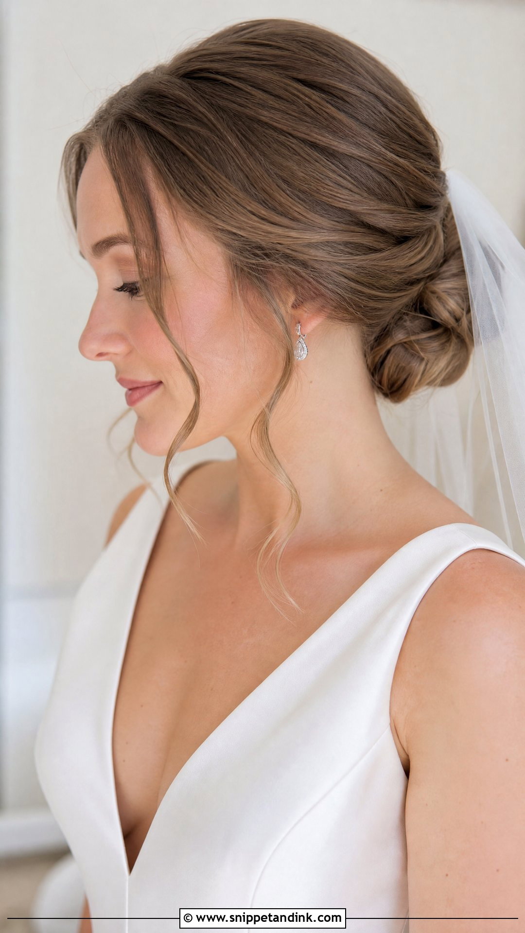 Bun With Veil - Snippet and Ink - 15 Bun Hairdo Wedding Ideas