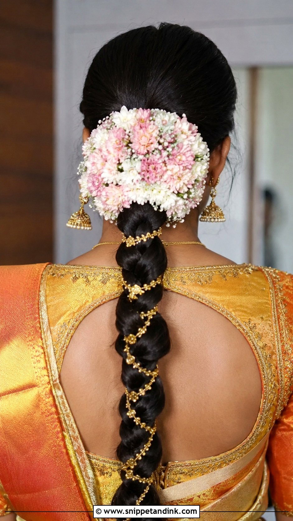Bun and Braid Combo Bridal Choti - Snippet and Ink - 25 Bridal Choti Hairstyle Ideas