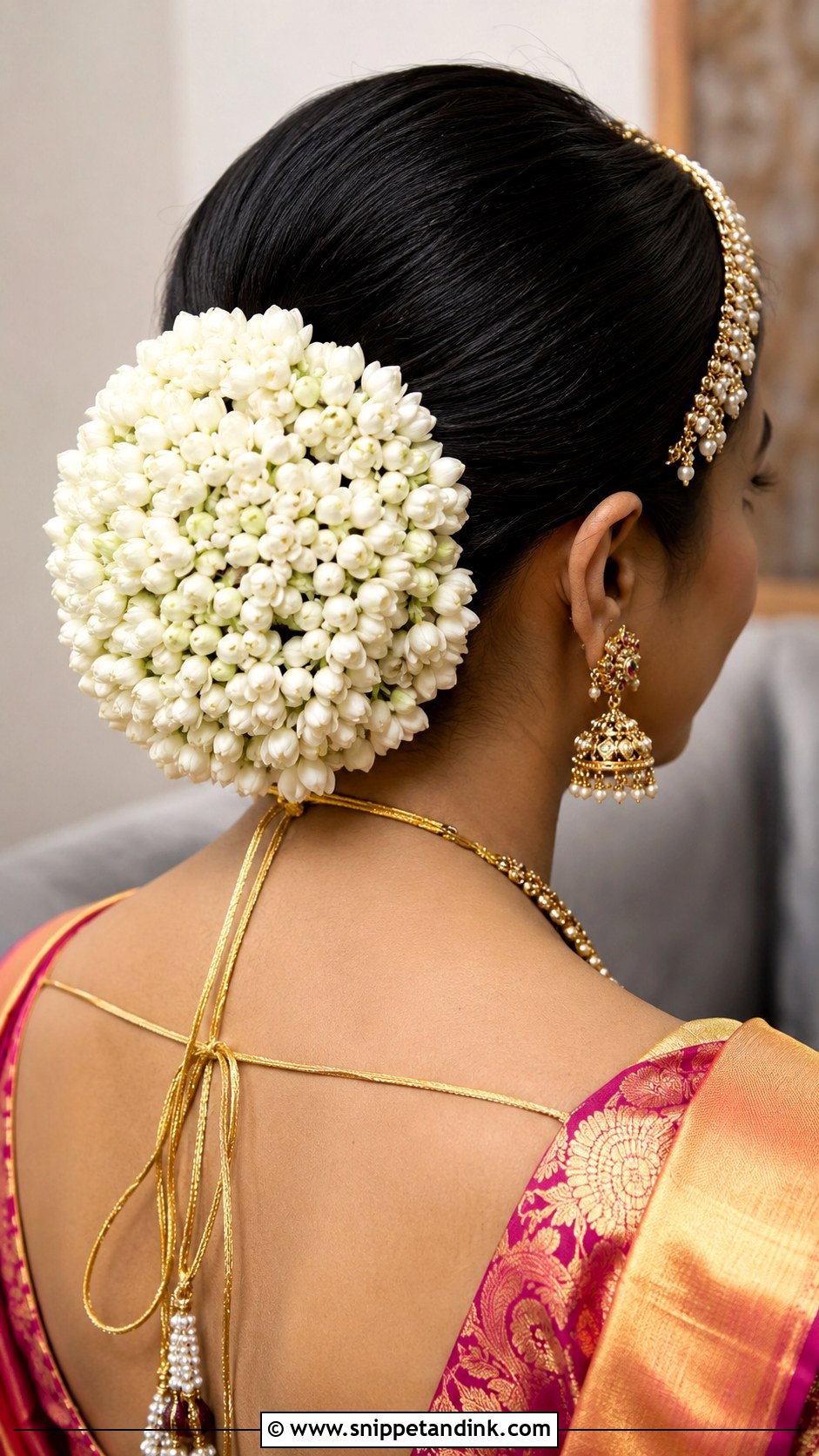 Bun with Gajra for South Indian Bride - Snippet and Ink - 25 Indian Wedding Hairstyles for Bride