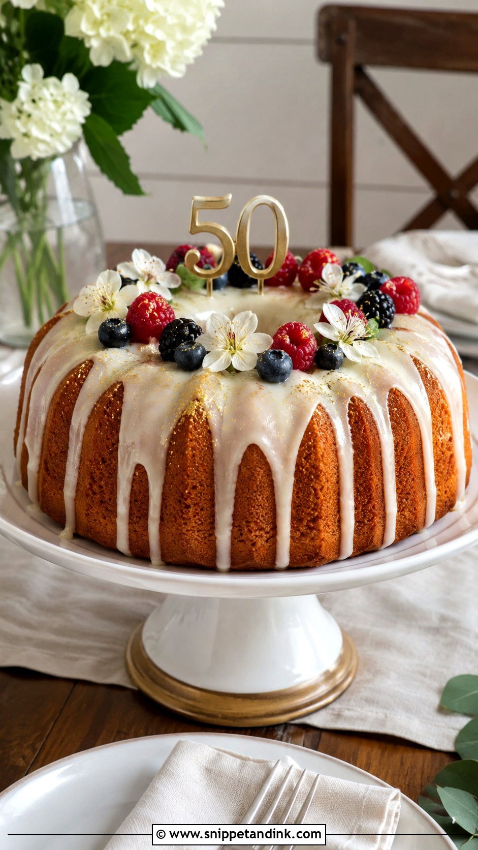 Bundt 50th Wedding Anniversary Cake - Snippet and Ink - 20 50th Wedding Anniversary Cake Ideas