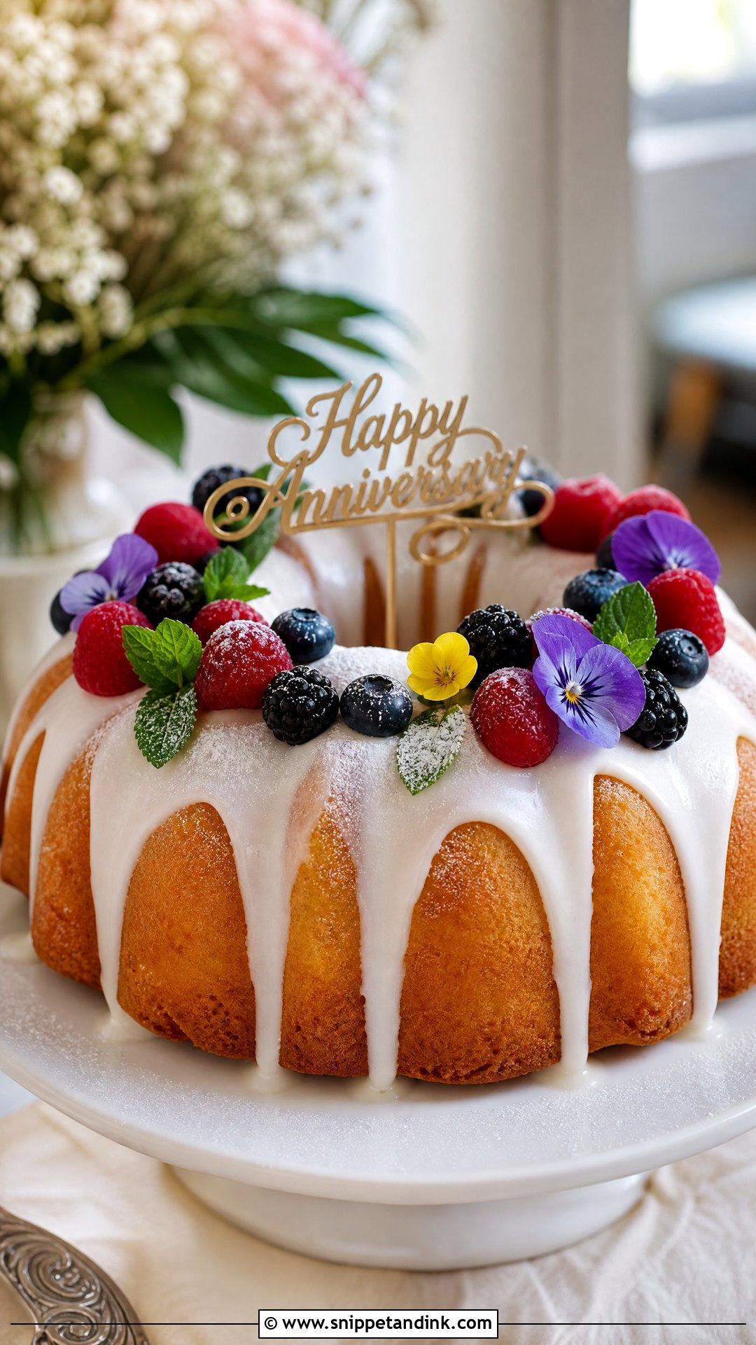 Bundt Anniversary Cake - Snippet and Ink - 35 Anniversary Cake Designs