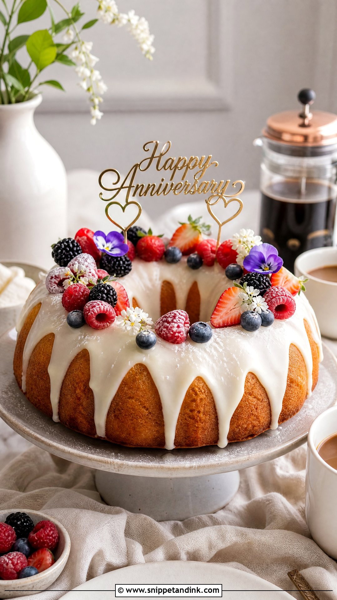 Bundt Wedding Anniversary Cake - Snippet and Ink - 30 Wedding Anniversary Cake Design Ideas
