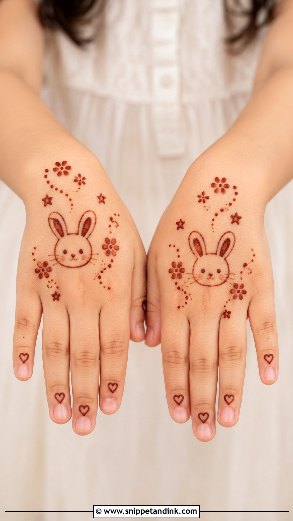 Bunny Mehndi Design For Kids - Snippet and Ink - 30 Cute Mehndi Designs for Kids
