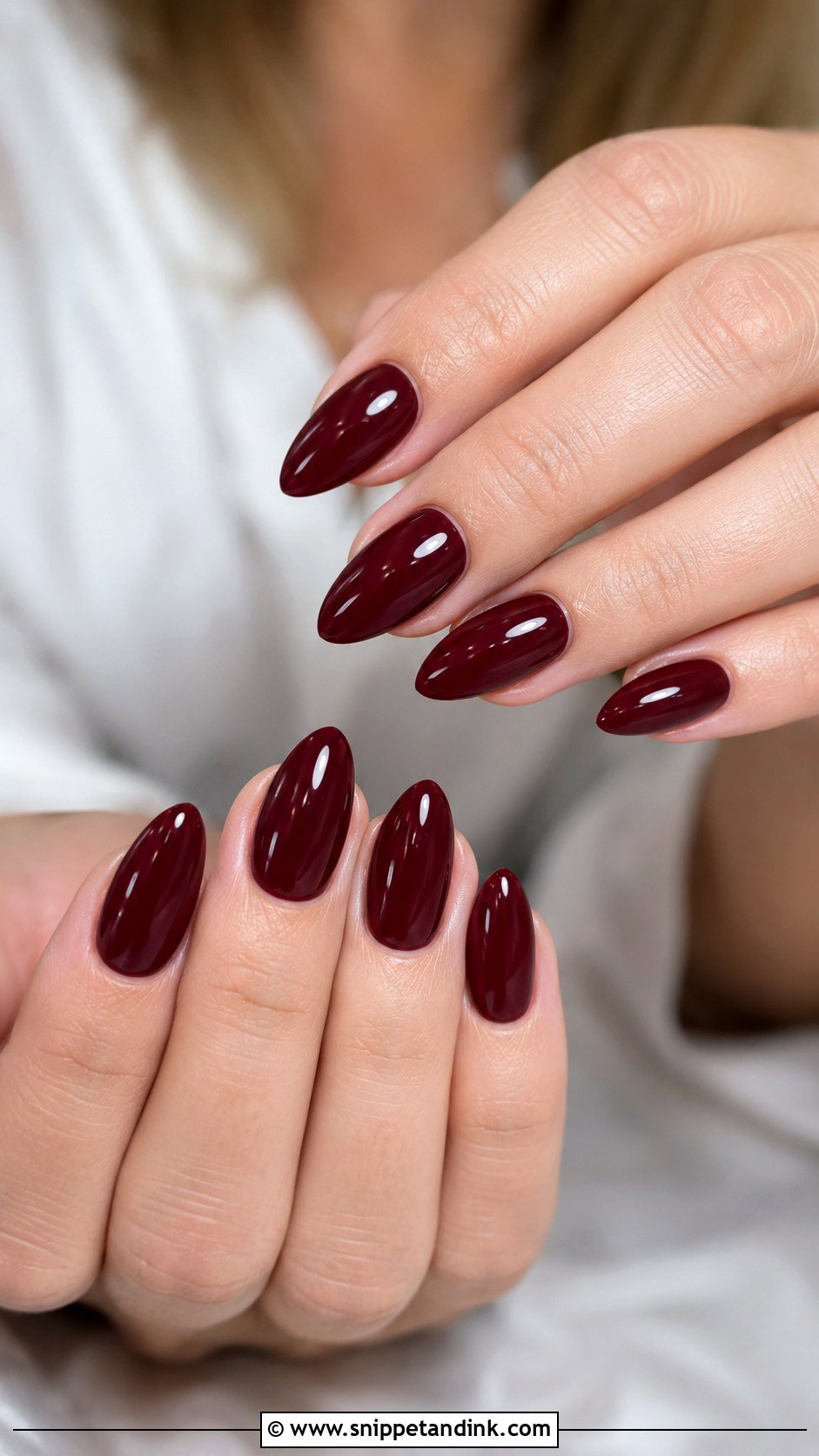 Burgundy Almond Wedding Nails - Snippet and Ink - 20 Burgundy Wedding Nails Brides