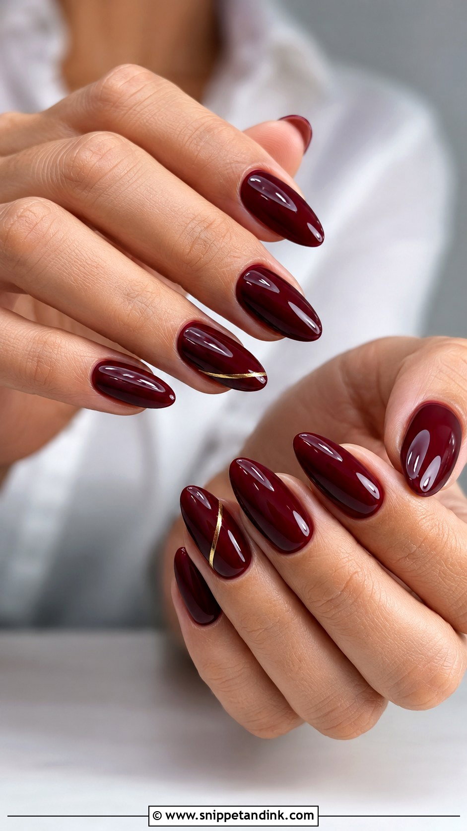 Burgundy Anniversary Nails - Snippet and Ink - 20 Wedding Anniversary Nails Ideas