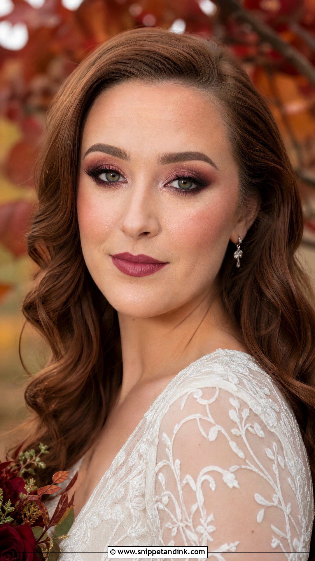 Burgundy Bridal Makeup - Snippet and Ink - 20 Unique Bridal Makeup Ideas