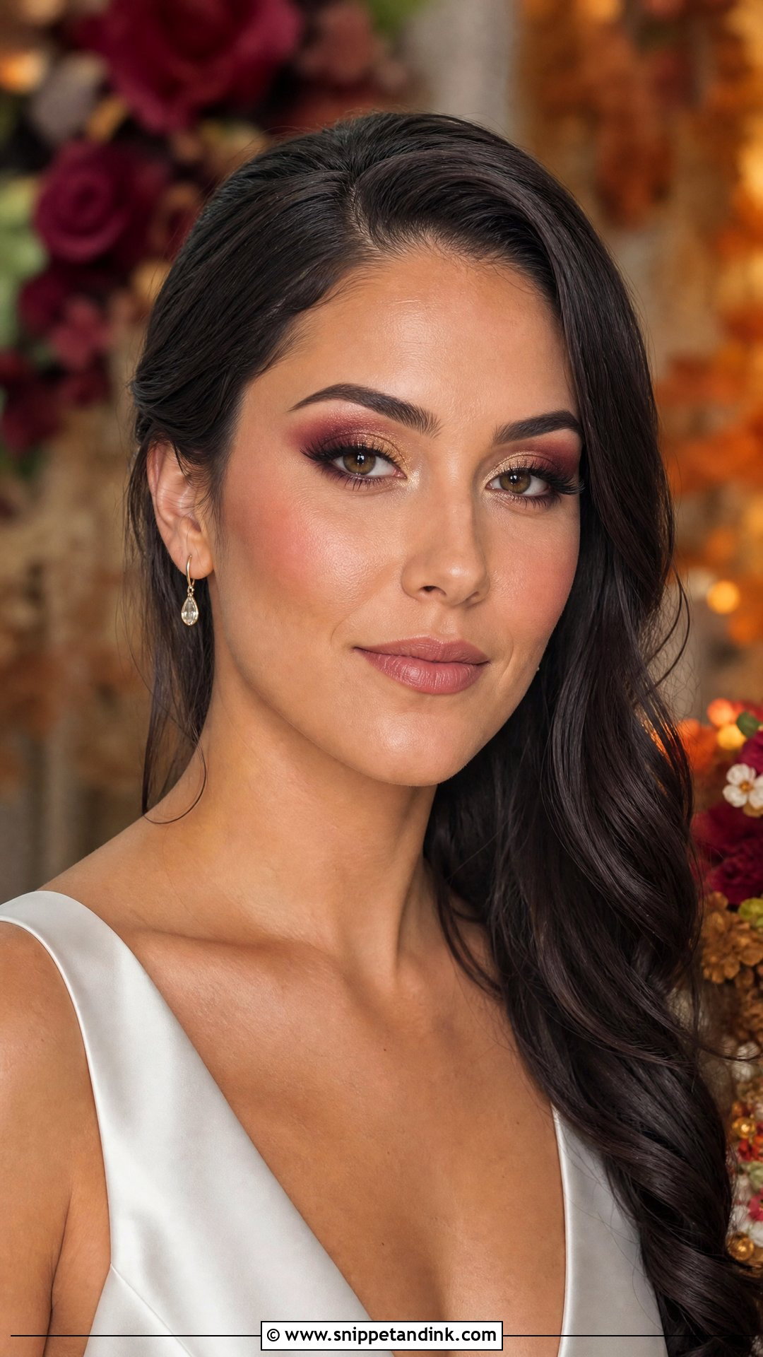Burgundy Bridal Makeup For Brown Eyes - Snippet and Ink - 35 Bridal Makeup for Brown Eyes