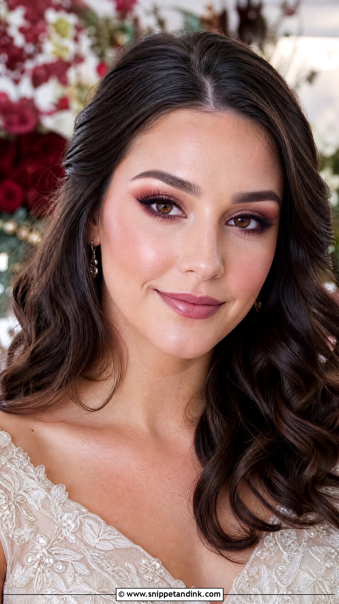 Burgundy Bridal Makeup For Brown Eyes - Snippet and Ink - 20 Bridal Wedding Makeup for Brown Eyes