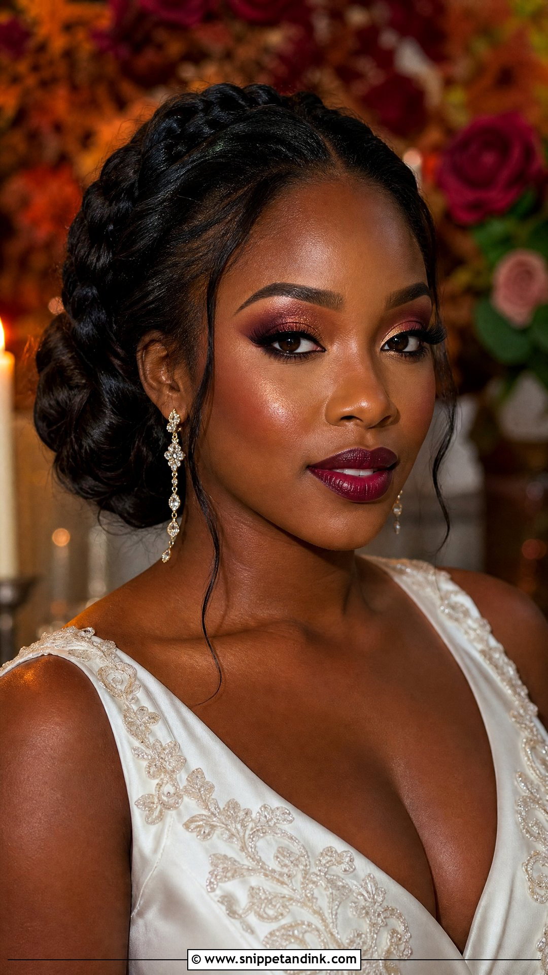 Burgundy Bridal Makeup For Dark Skin - Snippet and Ink - 20 Bridal Makeup for Dark Skin Ideas