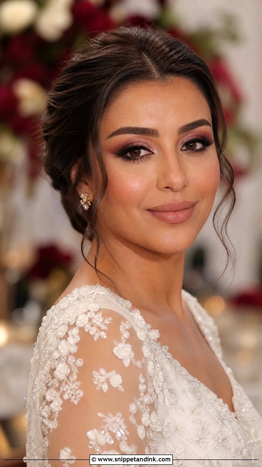Burgundy Bridal Makeup For Green Eyes - Snippet and Ink - 25 Wedding Day Makeup for Bride Green Eyes