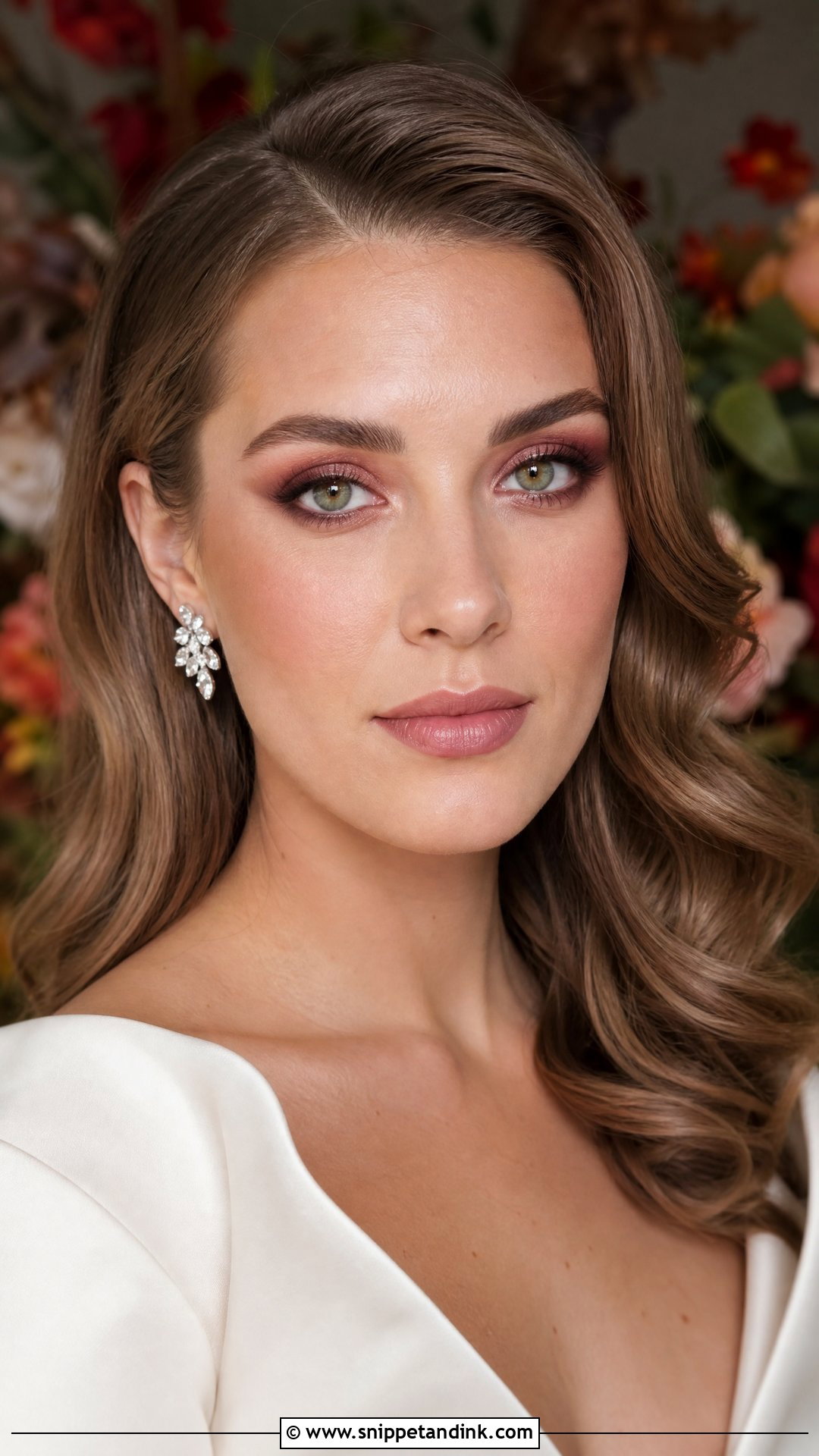 Burgundy Bridal Makeup for Green Eyes - Snippet and Ink - 20 Bride Make Up for Green Eyes