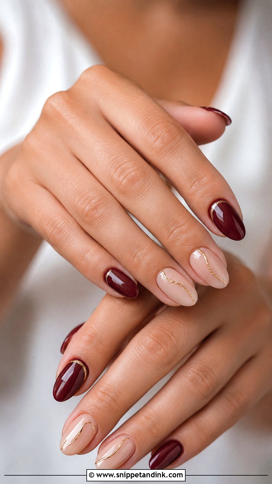 Burgundy Bridal Party Wedding Nails - Snippet and Ink - 20 Burgundy Wedding Nails Brides