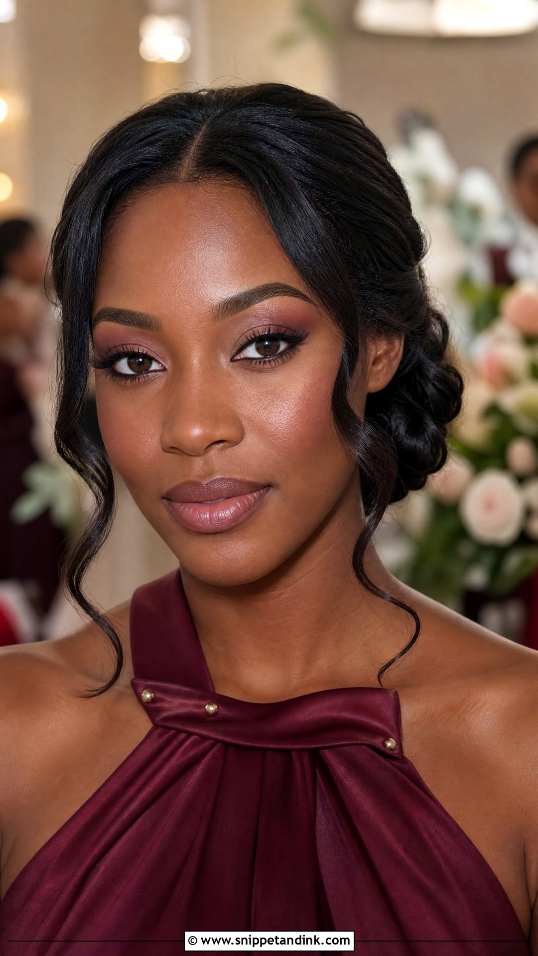 Burgundy Bridesmaid Makeup - Snippet and Ink - 20 Burgundy Wedding Makeup Look Ideas
