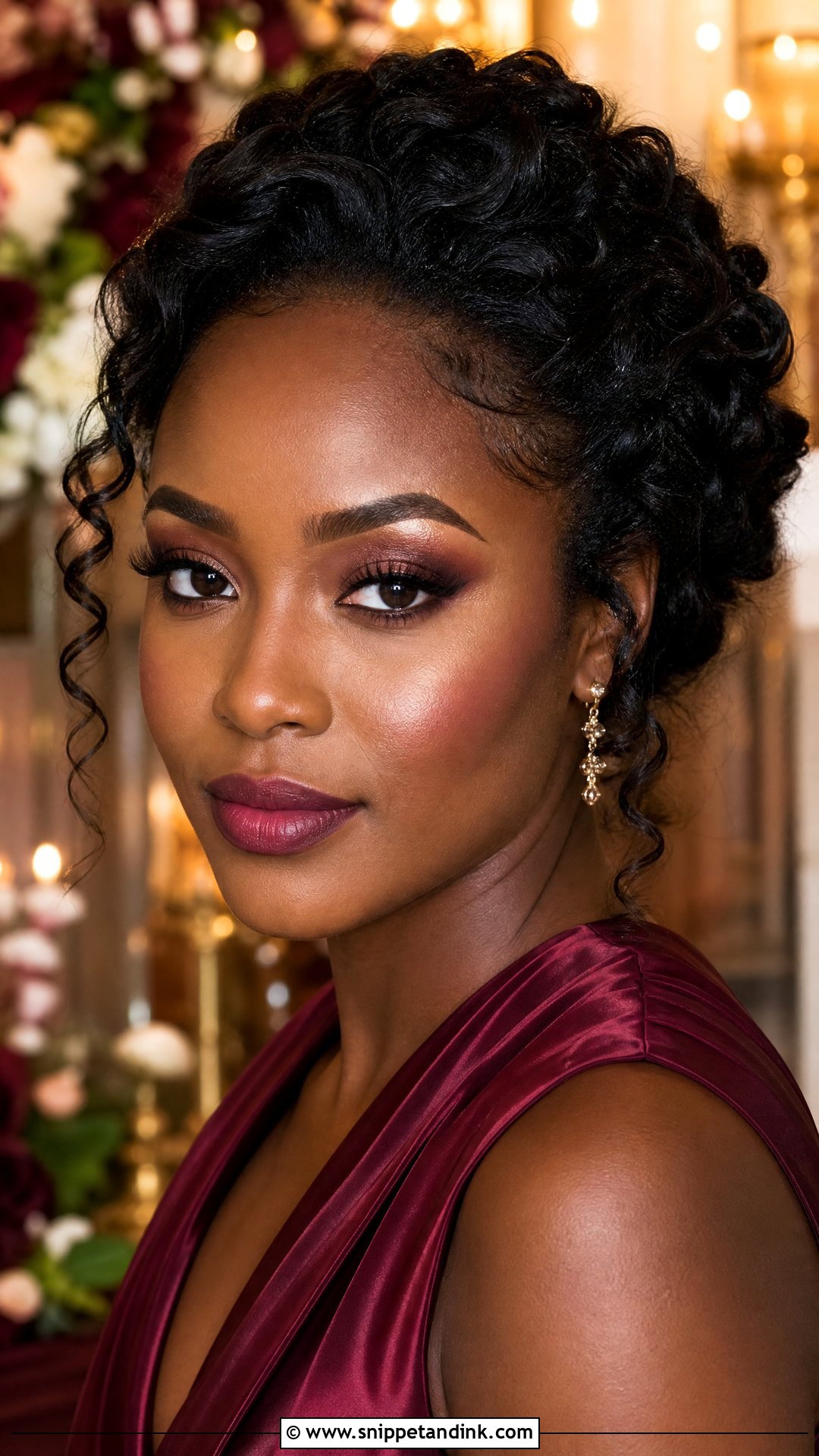 Burgundy Bridesmaid Makeup - Snippet and Ink - 20 Makeup for Wedding Bridesmaid Ideas