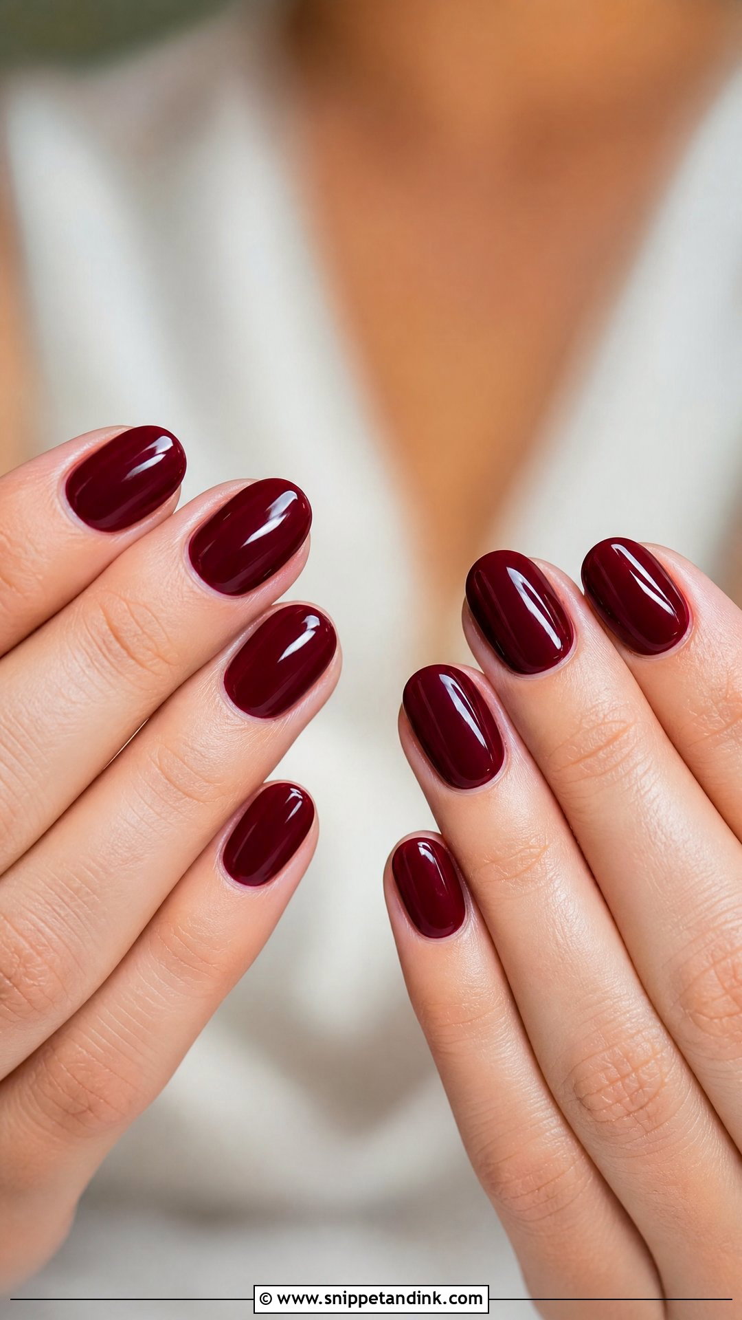 Burgundy Bridesmaid Nails - Snippet and Ink - 25 Fall Bridesmaid Wedding Nails